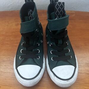 Converse Green High-Top Sneakers with Canvas Upper